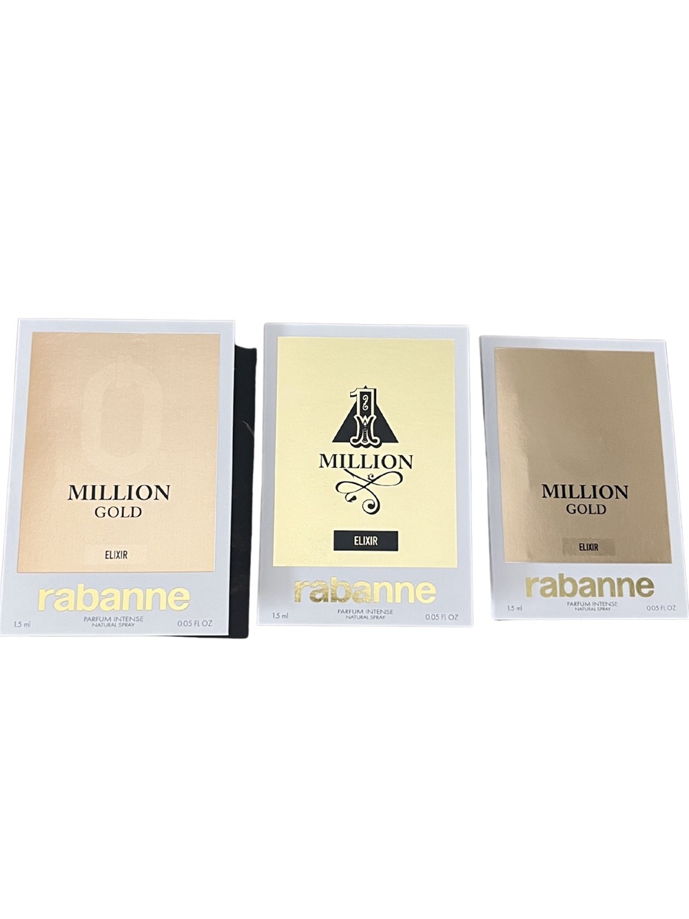 Rabanne INTENSE Million Gold Elixir & 1 Million Elixir Men’s Sample Set of 3
